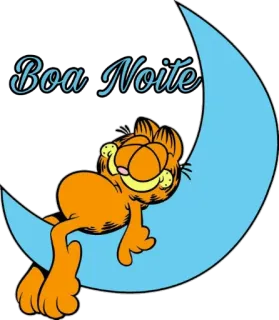 🌙 Garfield Boa Noite Garfield, gato, lua, boa noite, sono telegram sticker