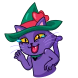 Witch Cat telegram stickers