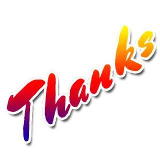 😇 Thanks terima kasih, rasa syukur, makasih, berwarna, teks, salam whatsapp sticker