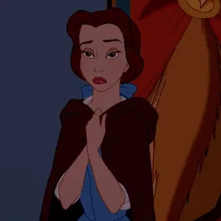 🥀 Belle Beauty and the Beast disney, cartoon, princess, belle, beauty and the beast telegram sticker
