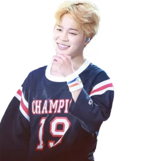 😁 CHAMPION 19 kpop, アイドル, チャンピオン, 19, 人, 笑顔, 男性 telegram sticker