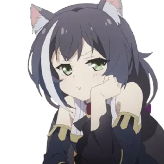😒 Anime, Katzenmädchen, Niedlich, Manga, Kawaii, Cartoon, Figur telegram sticker