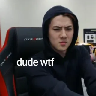 👑 dude wtf meme, reaction, wtf, dude telegram sticker