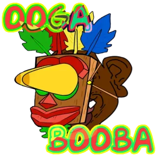 🍉 OOGA! BOOBA Мультфильм, Лицо, Смешной, Мем telegram sticker