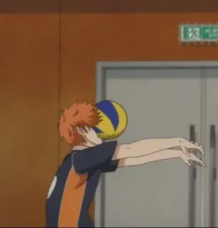 🍊 siatkówka, sport, anime telegram sticker