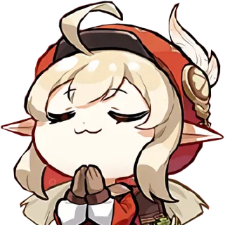 🙏 Klee Genshin Impact Anime, Jeu vidéo, Genshin Impact, Klee, Mignon, Personnage whatsapp sticker