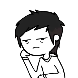😫 Desenho animado, Personagem, Desenho, Emoção, Expressão, Rabisco telegram sticker