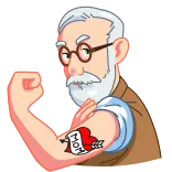 Sigmund Freud telegram stickers