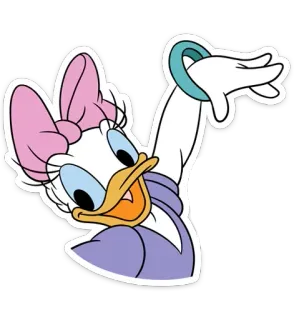 😄 Daisy Duck kartun, Disney, Daisy Duck, karakter whatsapp sticker