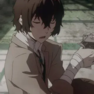 🎤 Osamu Dazai Bungou Stray Dogs Anime, Bungou Stray Dogs, Osamu Dazai, Dazai, Manga telegram sticker
