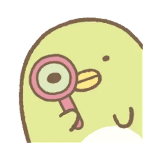 🐨 Sumikko Gurashi, pingüino, lupa, lindo, kawaii, pegatina telegram sticker