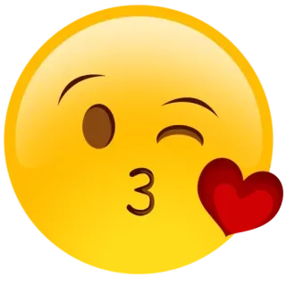 😘 Emoji, Beso, Amor, Corazón, Guiño telegram sticker