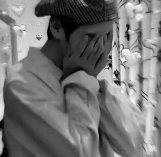🔪 triste, persona, cuore, emozioni, bianco e nero telegram sticker
