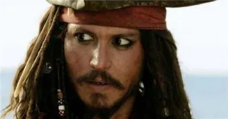 💗 Jack Sparrow Pirates of the Caribbean pirate, captain, movie, adventure, sea, characters, hat, Caribbean telegram sticker