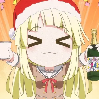 🥳 Anime, Weihnachten, Party, Feier, Kawaii, Glitzer whatsapp sticker