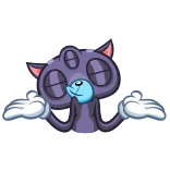 😅 kucing, angkat bahu, tidak yakin, bertanya-tanya, acuh tak acuh, tidak yakin, kartun, emoji telegram sticker