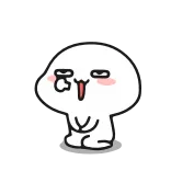 ๐ cute, blob, cartoon, expression, kawaii, winking telegram sticker