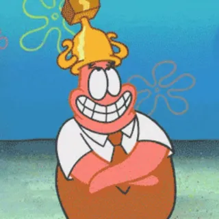 ✨ Patrick Star SpongeBob SquarePants Dessin animé, Patrick, Étoile, Joyeux, Trophée telegram sticker