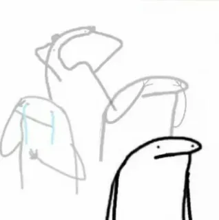 💭 meme, cartoon, stick figure, sad telegram sticker