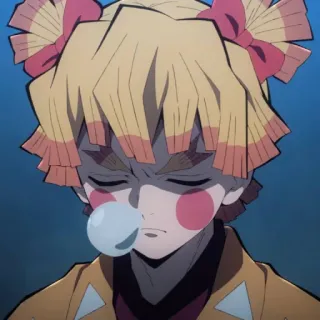 ⚡️ Zenitsu Agatsuma Demon Slayer Anime, Chiclete, Cabelo amarelo, Demon Slayer, Zenitsu telegram sticker