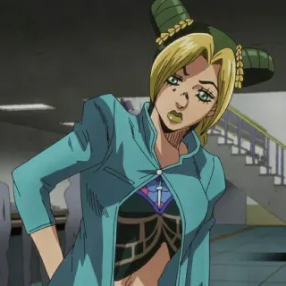 🤨 Jolyne Cujoh JoJo's Bizarre Adventure Anime, Jojo, Jolyne, Stone Ocean, Charakter telegram sticker