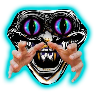 💀 โทรลเฟซ, สัตว์ประหลาด, มีม, น่าขนลุก, ฮาโลวีน telegram sticker