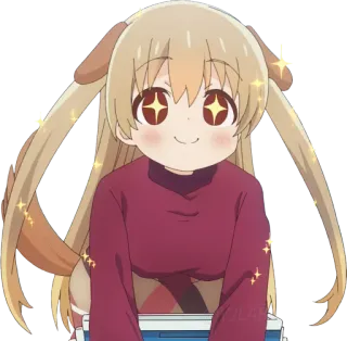 🐕 Anime, Słodkie, Kreskówka, Pies, Błyszczące, Dziewczyna whatsapp sticker