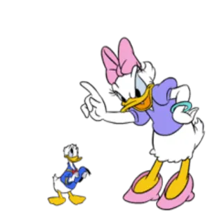 ☝ Daisy Duck hoạt hình, Disney, Vịt Daisy, vịt, động telegram sticker