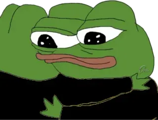 🇨🇰 Pepe the Frog เปเป้, กบ, มีม, เศร้า, ความรู้สึก, อินเทอร์เน็ต telegram sticker