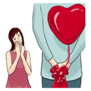 ❤️ amor, coração, presente, casal, romance, relacionamento, surpresa, afeição telegram sticker