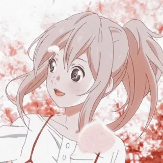 🩰 Anime, Meisje, Schattig, Roze, Bloem, Cartoon telegram sticker