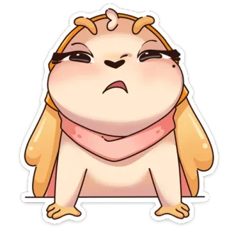 😡 милый, животное, мультфильм, смешной, персонаж whatsapp sticker