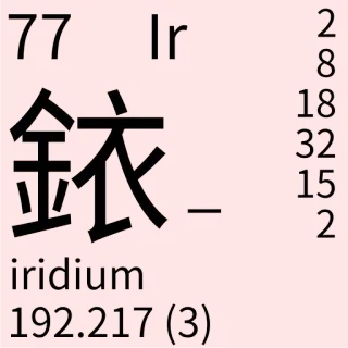 🇹🇼 Ir
iridium Periodensystem, Element, Iridium, Chemie, Wissenschaft telegram sticker