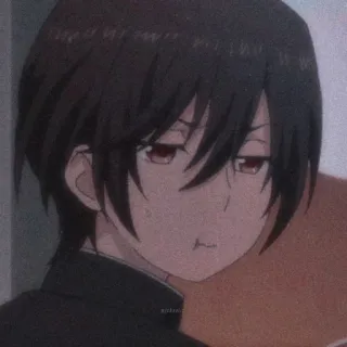 🥢 Anime, Desenho animado, Personagem, Masculino, Entediado telegram sticker
