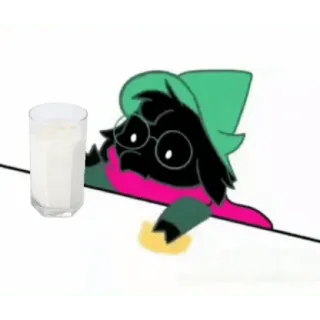 🥛 Ralsei Deltarune ralsei, deltarune, cabra, leche telegram sticker