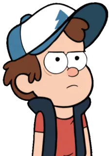😔 Dipper Pines Gravity Falls カートゥーン, ディッパー・パインズ, グラビティフォールズ, テレビ番組 telegram sticker