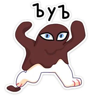 👻 вуъ monster, cartoon, cute, whimsical, animation whatsapp sticker