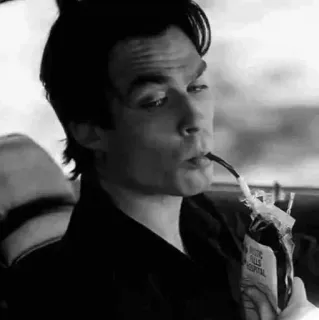 ▪️ Damon Salvatore The Vampire Diaries Mystic Falls Hospital Ian Somerhalder, Picie, Mystic Falls, Szpital, Serial TV telegram sticker