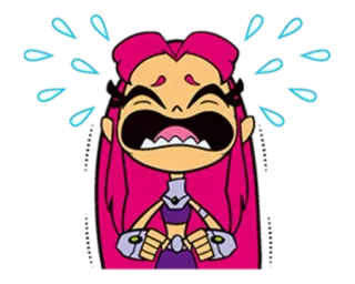 😭 Starfire Teen Titans Go! Cartone animato, Pianto, Triste, Starfire, Teen Titans telegram sticker