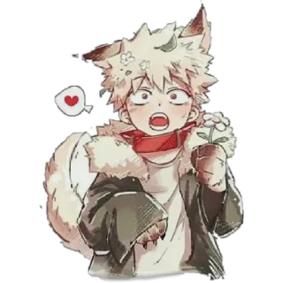😳 Katsuki Bakugo My Hero Academia anime, manga, bakugo, my hero academia, fanart telegram sticker