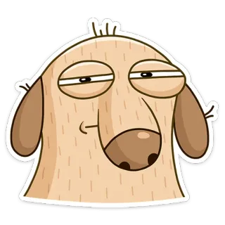 😌 cane, cartone animato, adesivo, animale, divertente, carino whatsapp sticker