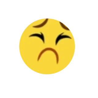 😣 грустный, эмодзи, плакать, несчастный, слеза, желтый telegram sticker