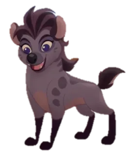 😀 hyène, dessin animé, animal, personnage, mammifère telegram sticker