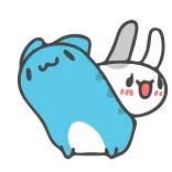 🤪 fofo, desenho animado, animal, coelho, urso telegram sticker