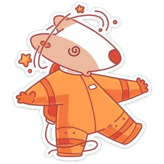 😒 Weltraum, Otter, Astronaut, Cartoon, Aufkleber, süß telegram sticker