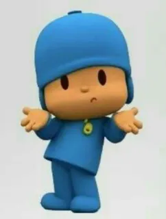 🧐 Pocoyo cartoon, animatie, kind, personage, blauw telegram sticker