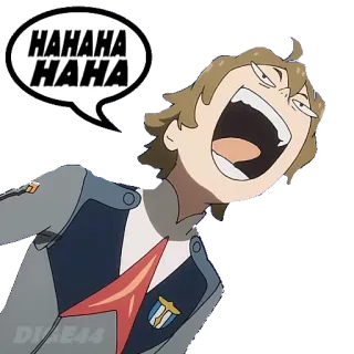 🤣 HAHAHA HAHA аниме, смех, хаха, мультфильм telegram sticker