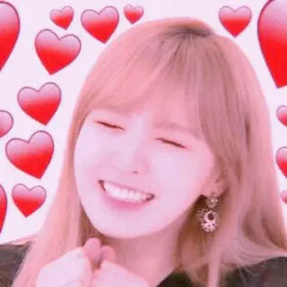 🐚 kpop, red velvet, wendy, sourire, coeurs, mignon whatsapp sticker