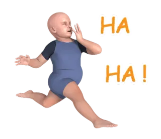😂 HA
HA! baby, child, running, ha, laughing whatsapp sticker