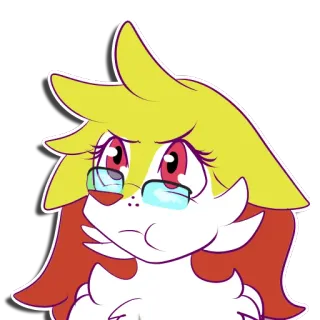 😠 Anime, Adesivo, Desenho animado, Óculos telegram sticker